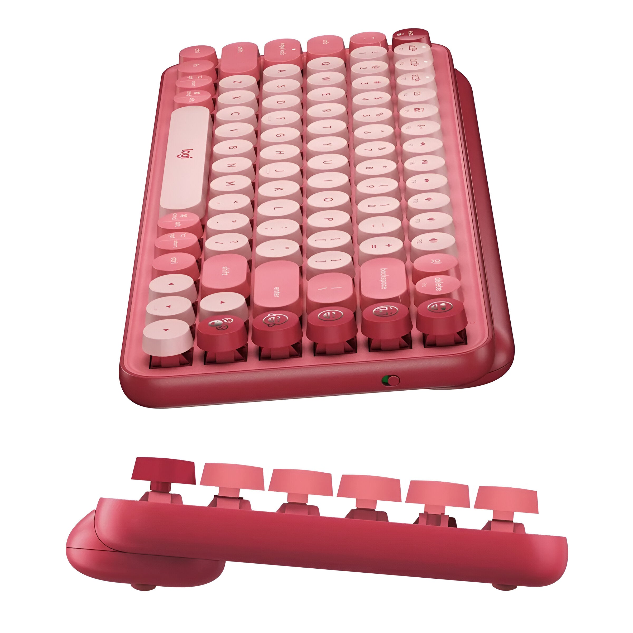 TECLADO LOGITECH POP KEYS MECANICO INHALAMBRICO ROSADO