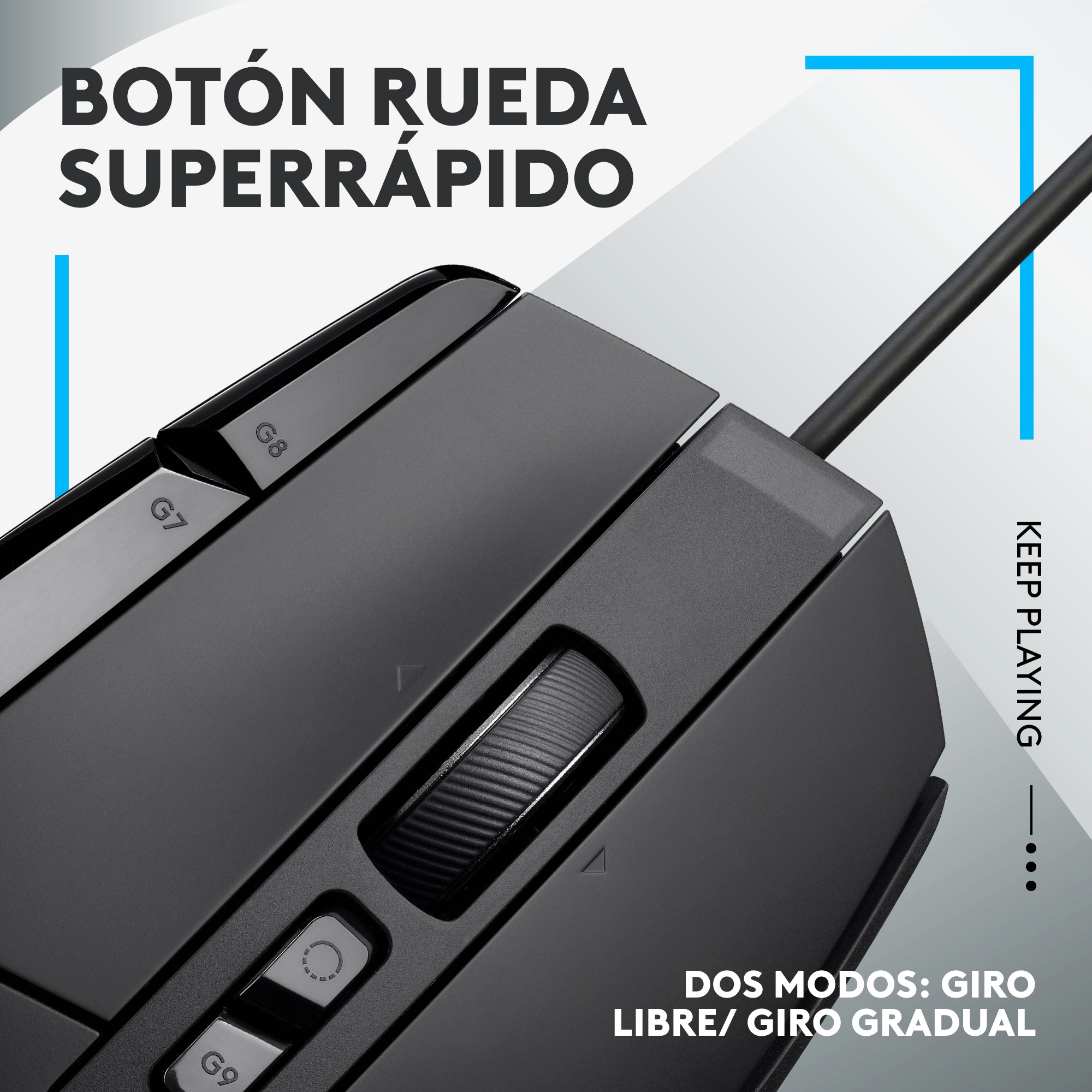 MOUSE LOGITECH GAMING G502 WIRELESS LIGHTSPEED SENSOR HERO 16K RGB LIGHTSYNC RECARGABLE POWERPLAY