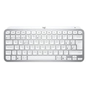 TECLADO LOGITECH MX KEYS MINI, INALAMBRICO, RF WIRELESSBLUETOOTH GRIS PALIDO
