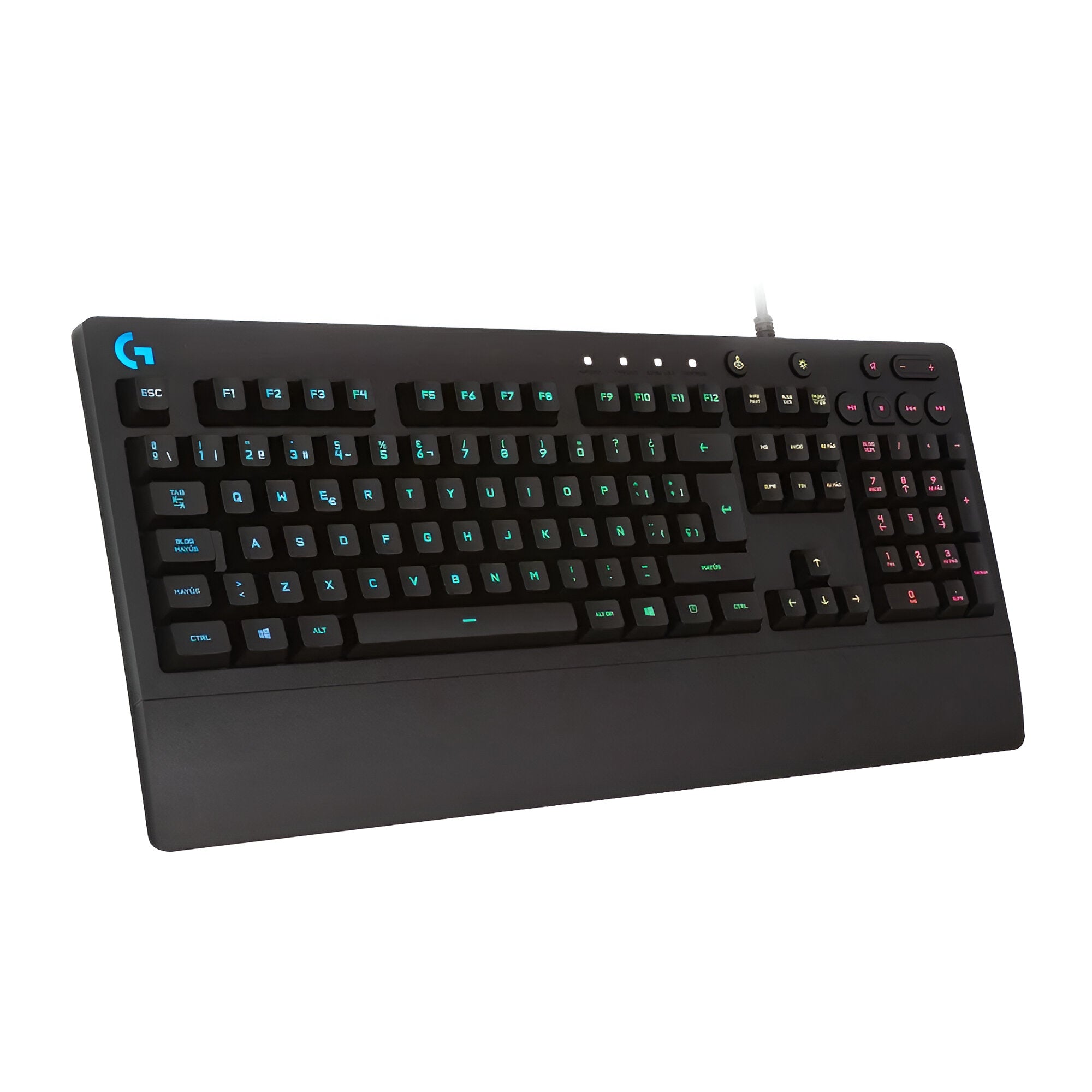 TECLADO LOGITECH GAMING G213 NEGRO RGB LIGHTSYNC USB RESISTENTE A SALPICADURAS