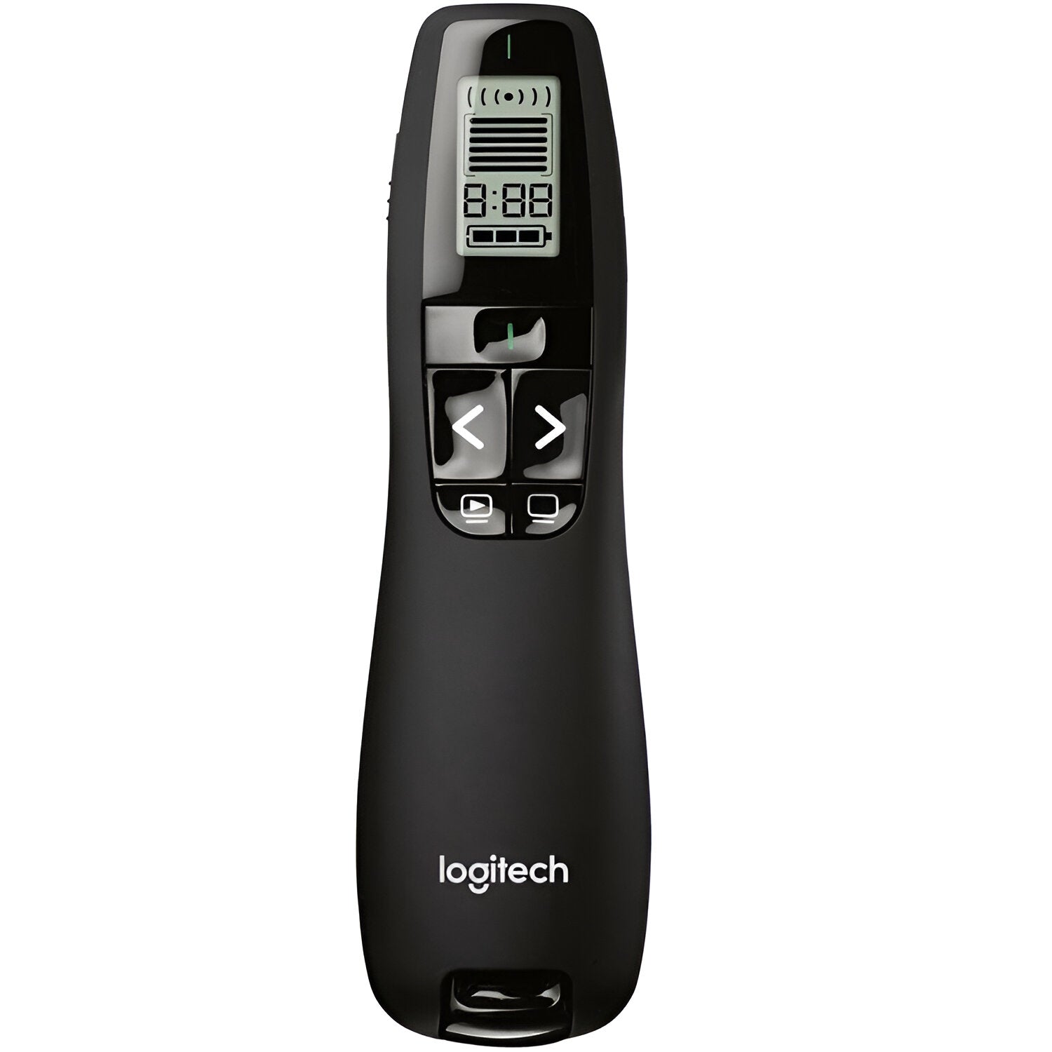PUNTERO LOGITECH PROFESIONAL R800 NEGRO LCD-USB-PLUG AND PLAY-LUZ VERDE-RADIO 30 METROS
