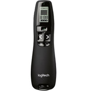 PUNTERO LOGITECH PROFESIONAL R800 NEGRO LCD-USB-PLUG AND PLAY-LUZ VERDE-RADIO 30 METROS