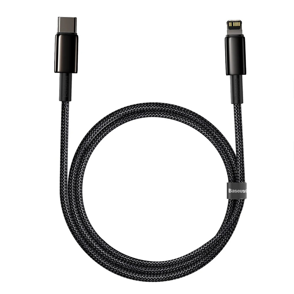 CABLE TIPO C A LIGHTNING 1MT CATLWJ-01 TUNGSTEN GOLD 20W NEGRO