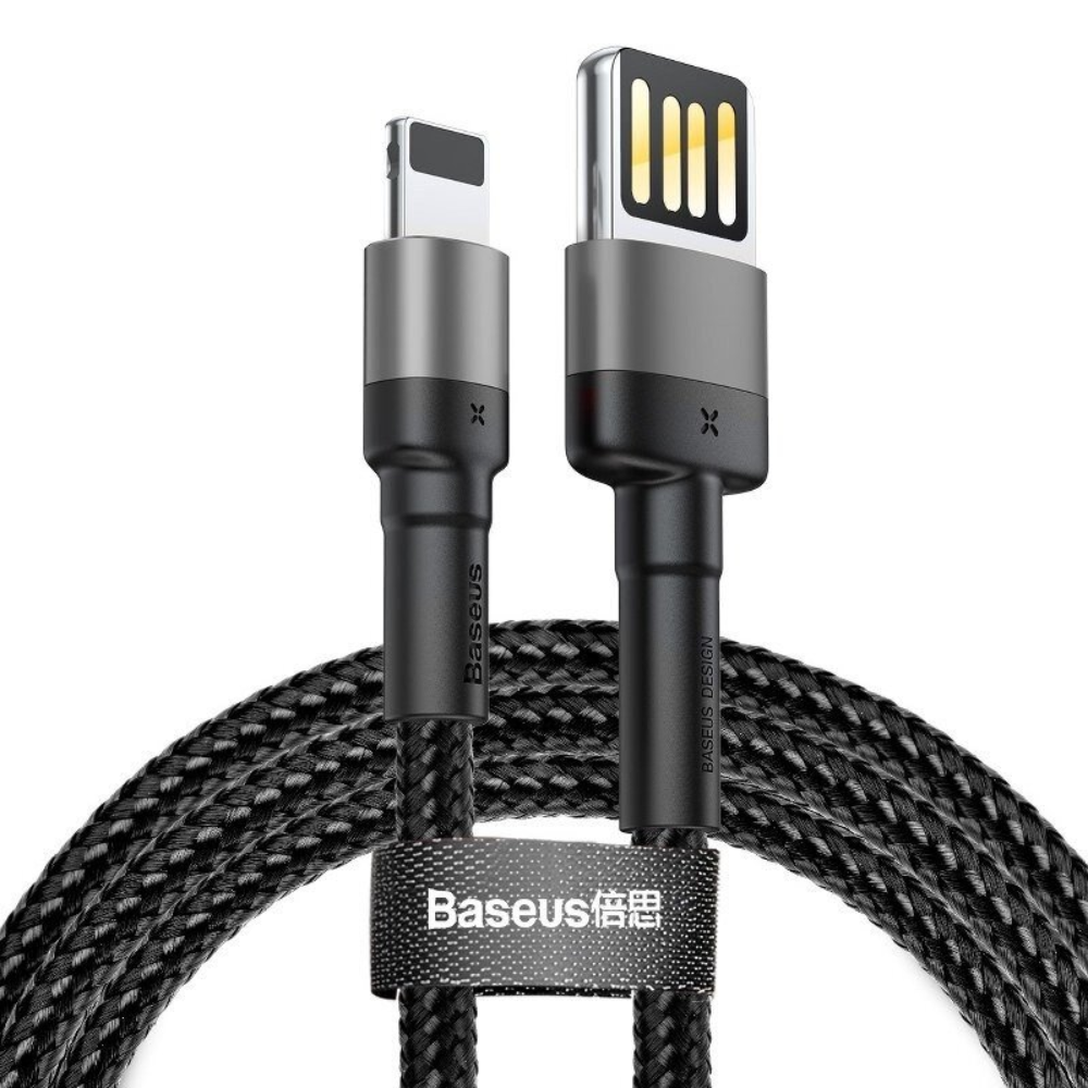 CABLE USB A LIGHTNING 2.4A 1MT CALKLF-GG1 CAFULE EDICIÓN ESPECIAL  GRIS+NEGRO