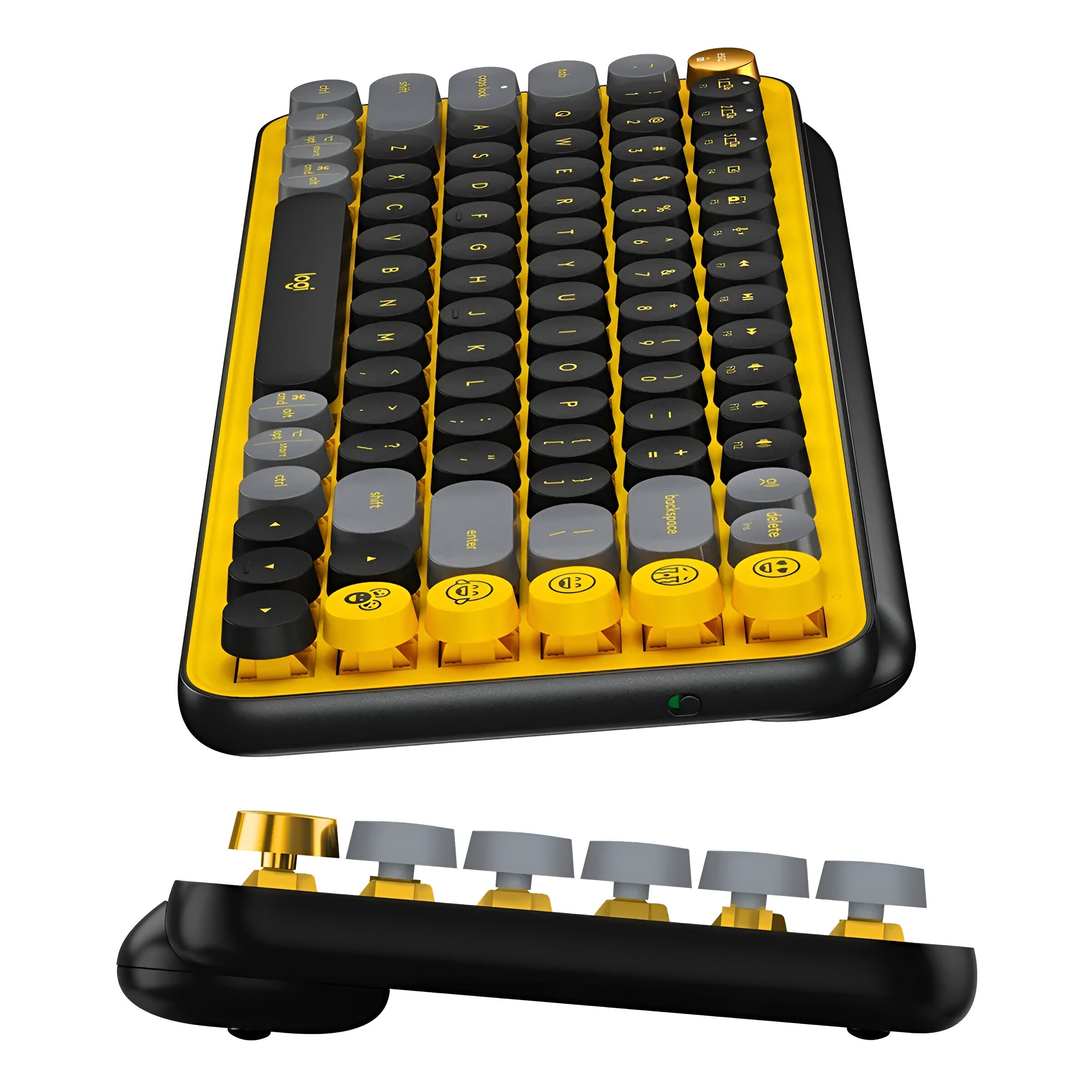 TECLADO LOGITECH POP KEYS MECANICO INHALAMBRICO AMARILLO