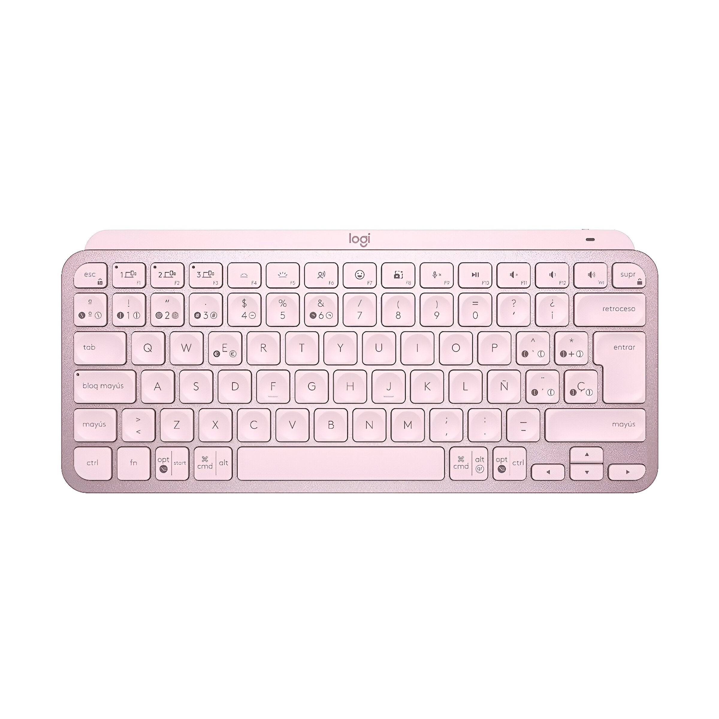 TECLADO LOGITECH MX KEYS MINI INALAMBRICO RF WIRELESSBLUETOOTH ROSA
