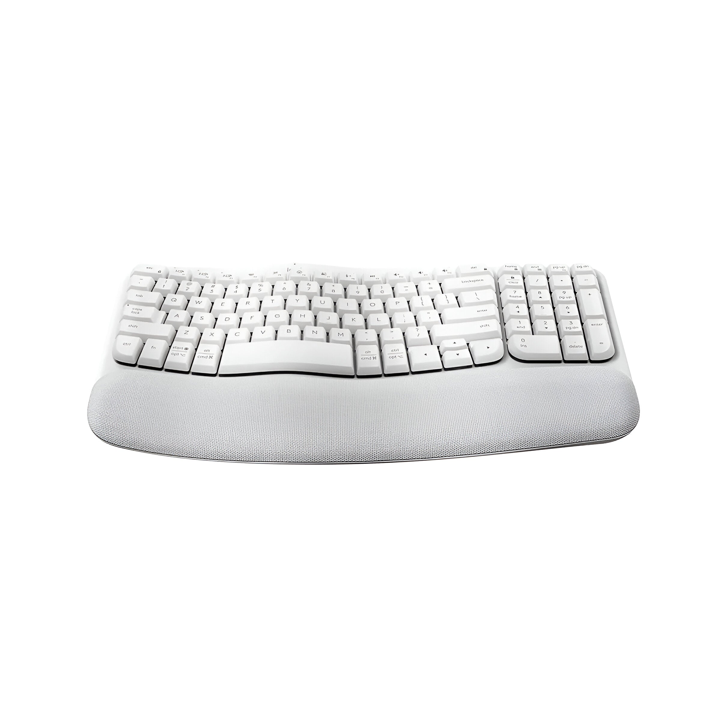 TECLADO LOGITECH ERGONOMICO WAVE KEYS CON REPOSAMANOS WIRELESS USB WHITE