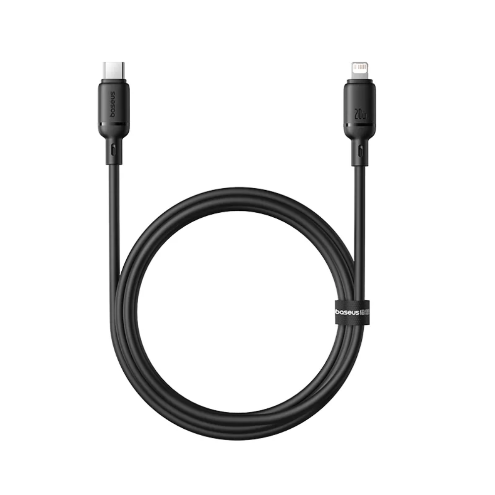 OS-Baseus Silky Series Fast Charging Cable Type-C to iP 20W 1m Cluster Black