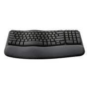 TECLADO LOGITECH ERGONOMICO WAVE KEYS CON REPOSAMANOS WIRELESS USB GRAPHITE