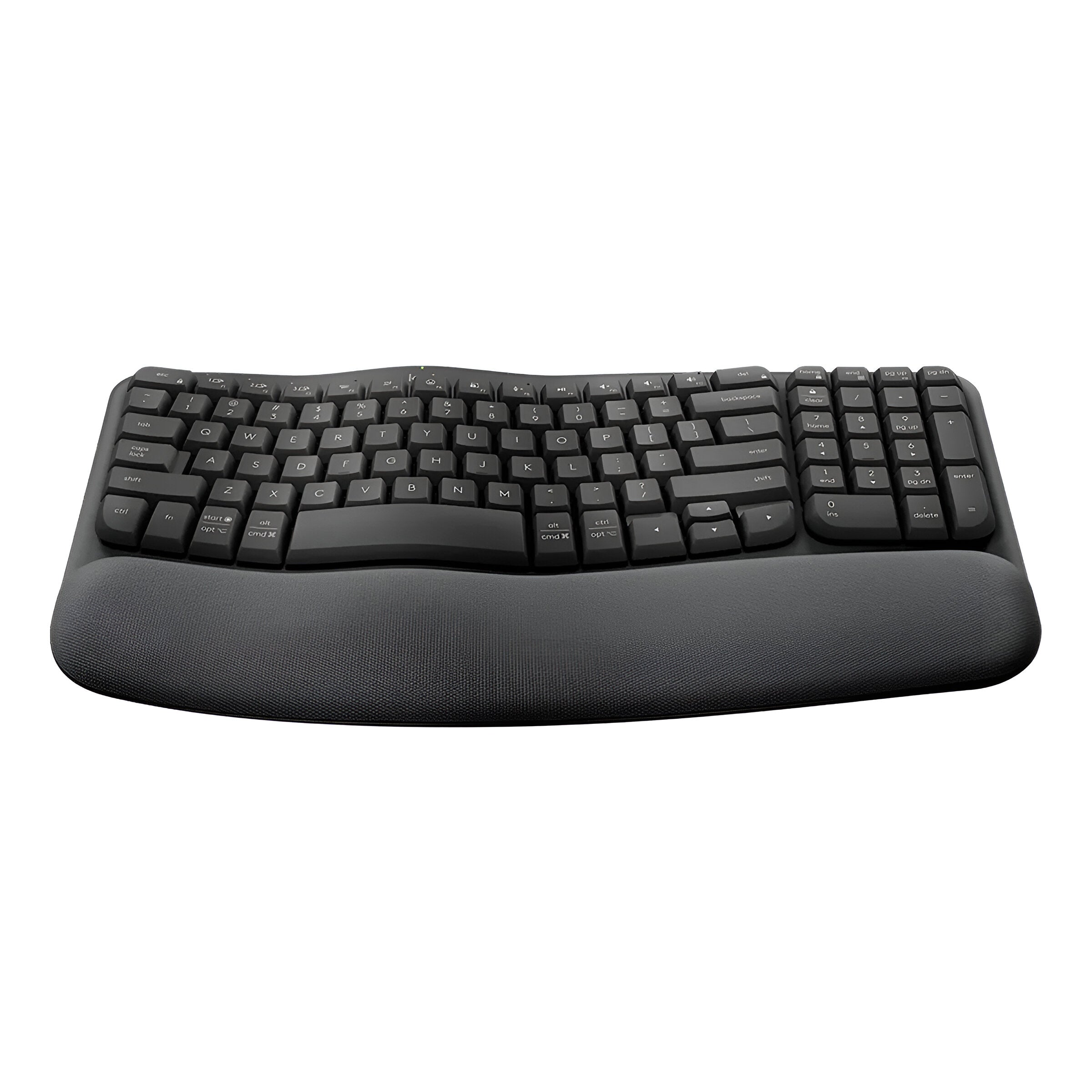 TECLADO LOGITECH ERGONOMICO WAVE KEYS CON REPOSAMANOS WIRELESS USB GRAPHITE